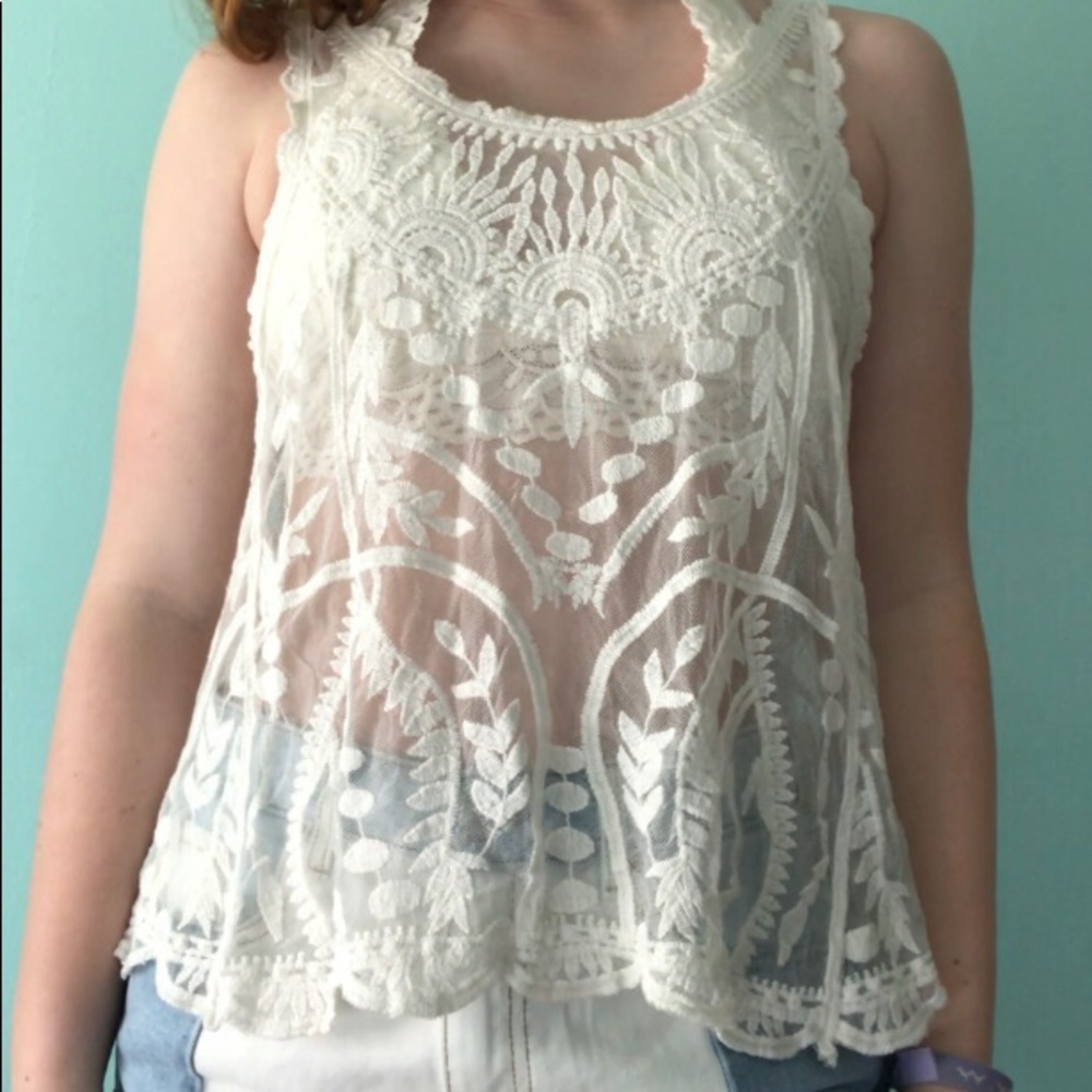 Lacey tank top